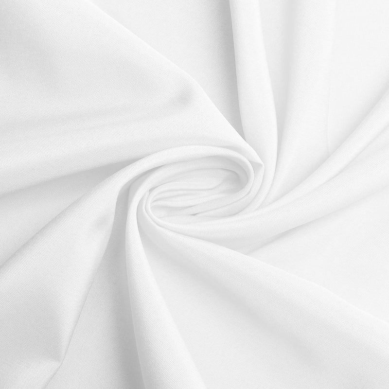 sancua Round Tablecloth - 108 Inch - Water Resistant Spill Proof Washable Polyester Table Cloth Decorative Fabric Table Cover for Dining Tables  Buffet Parties and Camping  White - Image 5